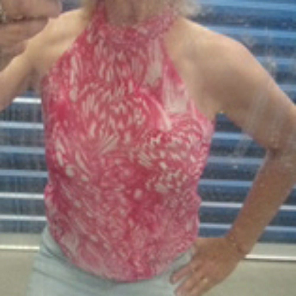 Sheer Pink Blouse Sz:Med